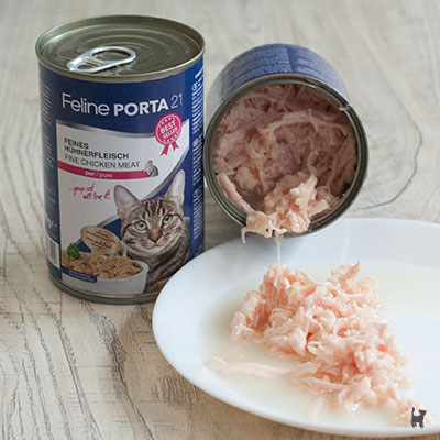 Feline Porta Nassfutter für Katzen