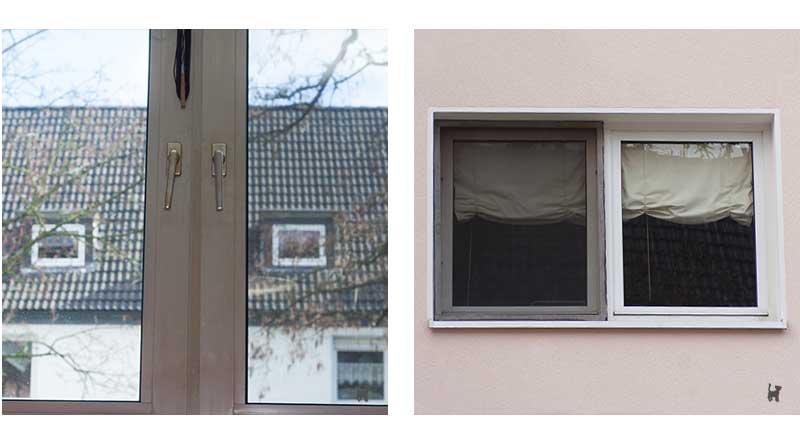 Innen- und Außenansicht des Fensterschutzes