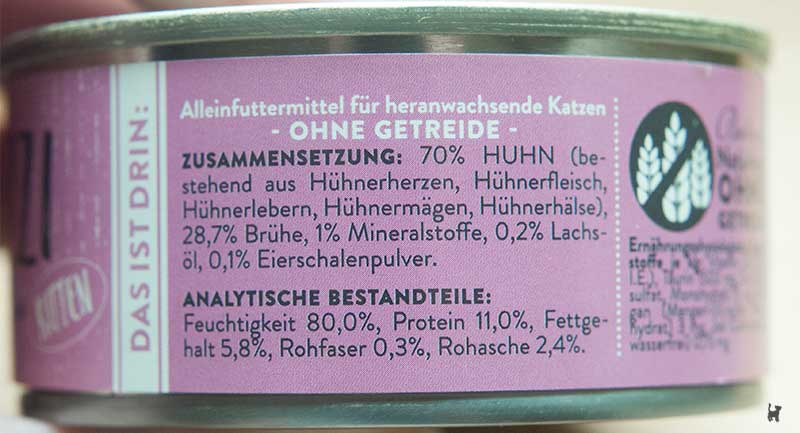 Kittenfutter Zusammensetzung